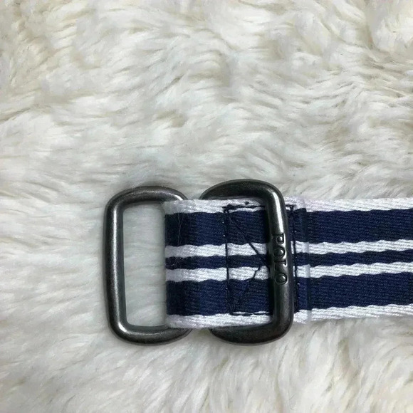 Polo By Ralph Lauren Cloth Belt  Blue/White 1-2 Yr - Picture 7 of 10